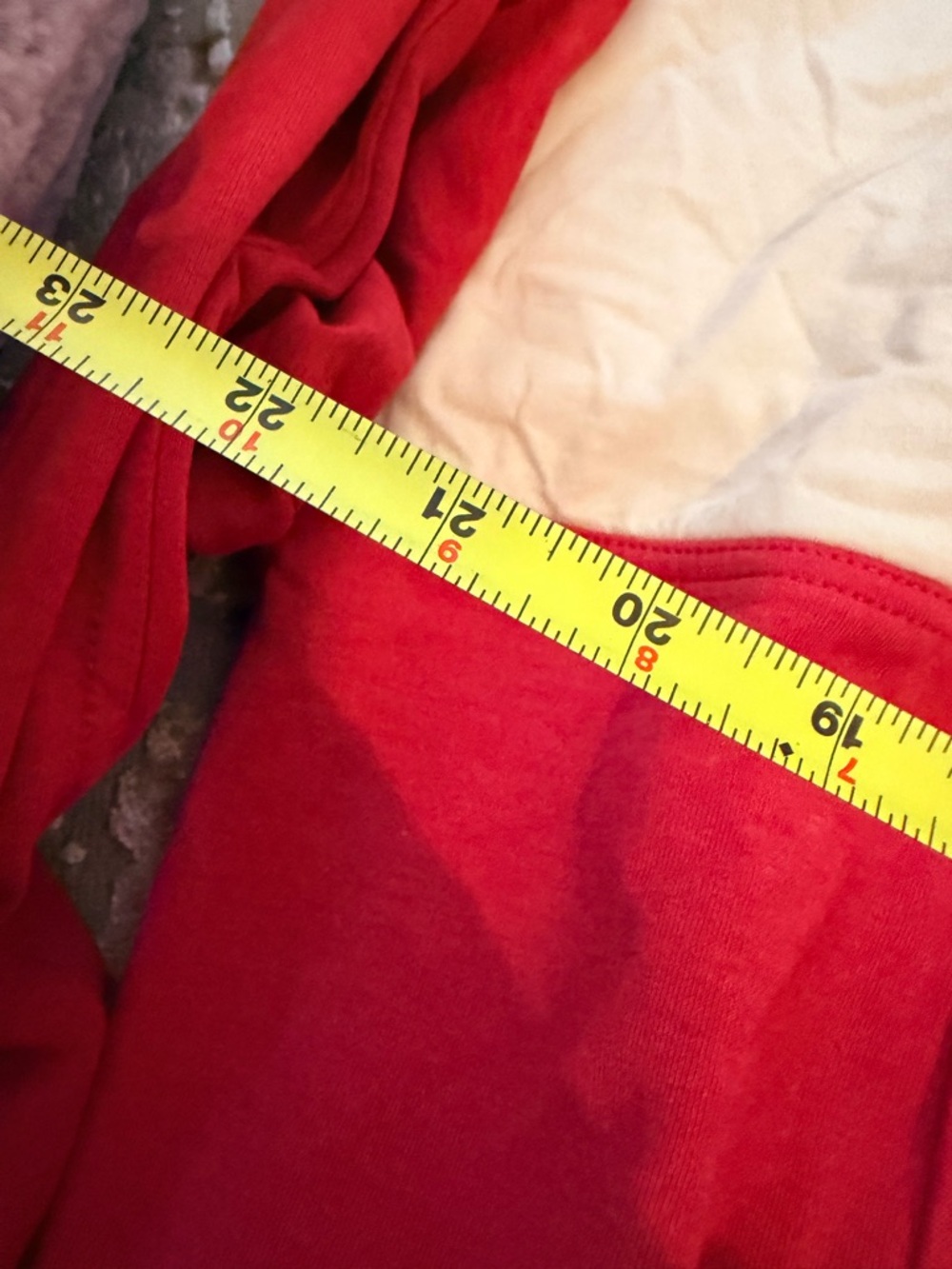 Pilcro Two-Tone Red and Cream Half-Zip Pullover with Floral Patch - Picture 4 of 4